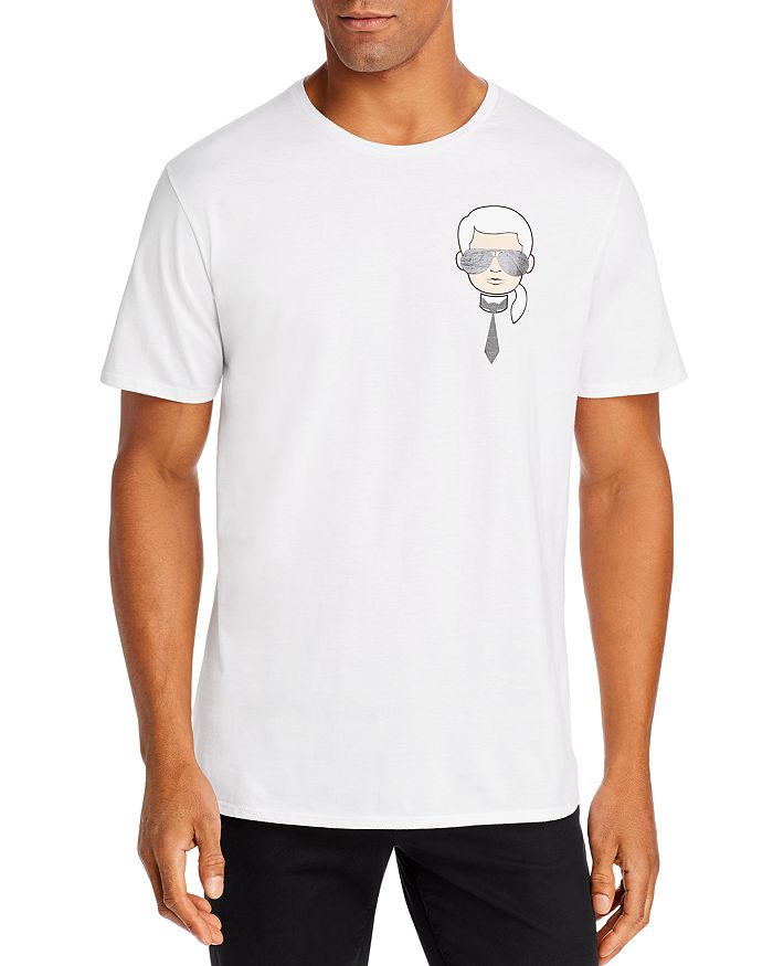 Karl Lagerfeld Cotton T-shirt White Mini Karl Head Tee