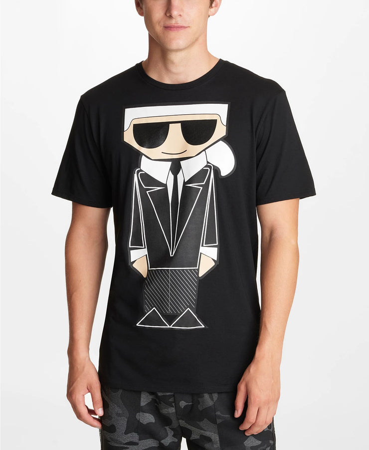 Karl Lagerfeld Kocktail Cotton T-shirt Black