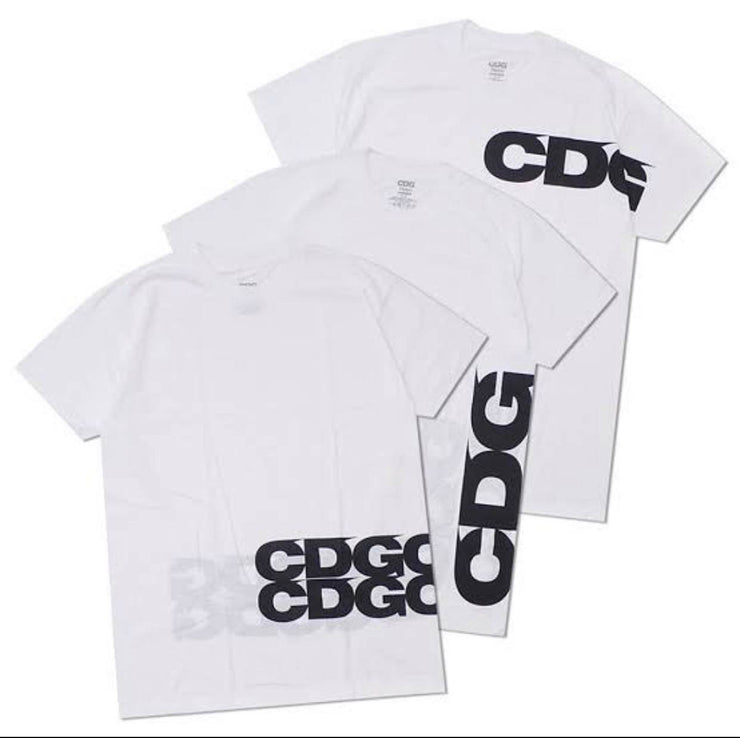 CDG Hanes 3 Pack T-Shirt White