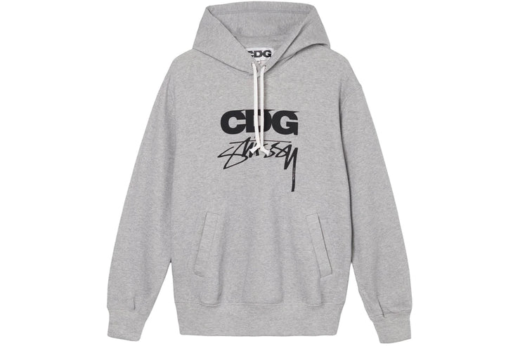 CDG x Stussy Hoodie Heather Grey