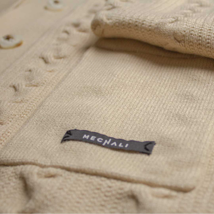 Mechali Cream Knit Cardigan