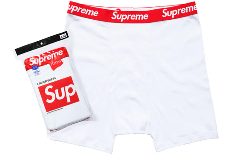 Supreme Hanes 4 Pack Underwear White