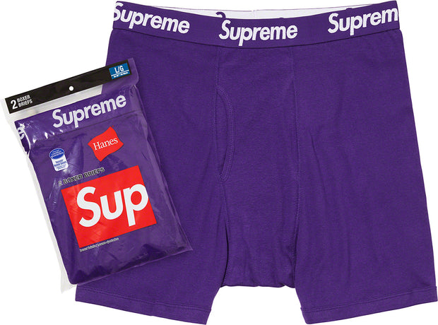 Supreme Hanes 2 Pack Underwear Purple