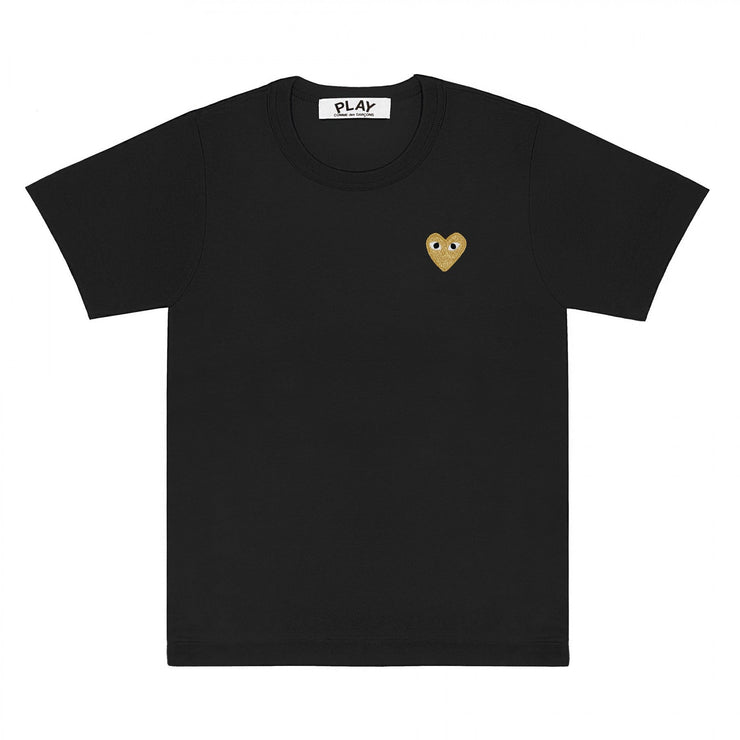 Comme Des Garçons Play T-Shirt Gold Heart Black